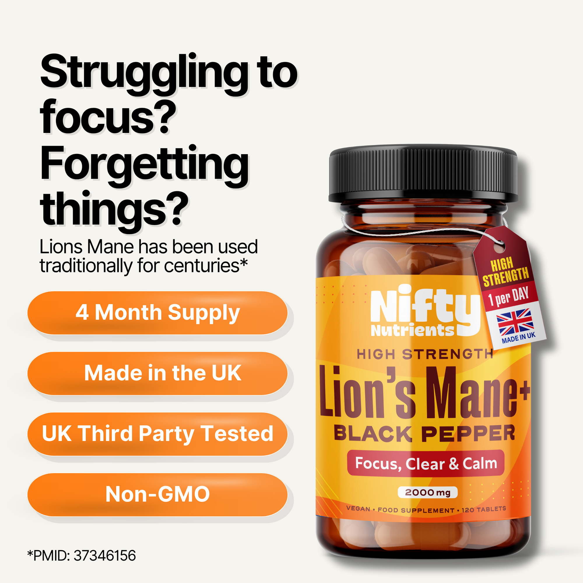 High Strength Lion's Mane + Black Pepper