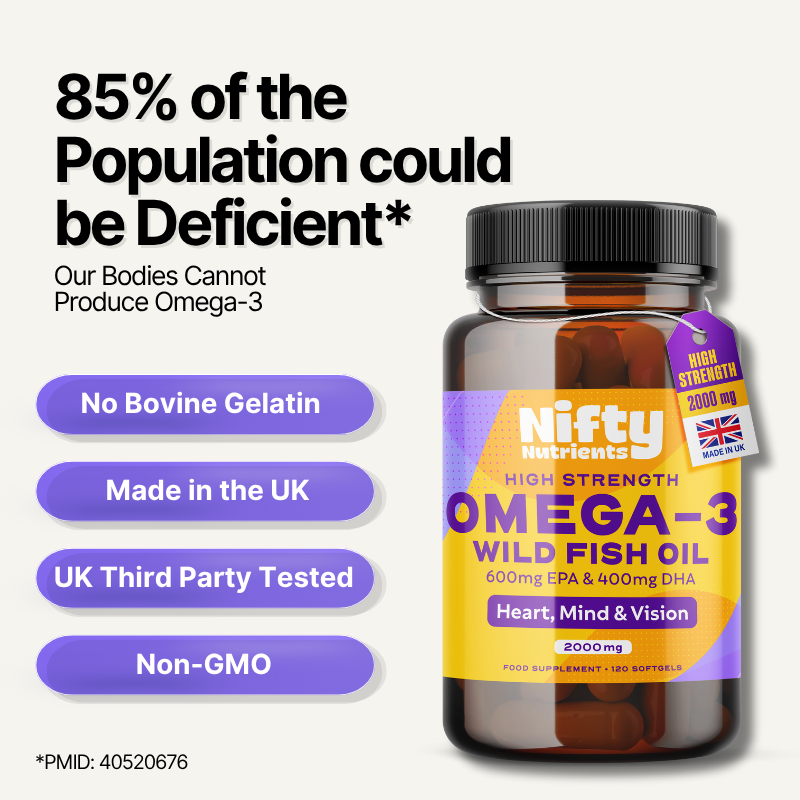 High Strength Omega-3 Wild Fish Oil Softgel Capsules