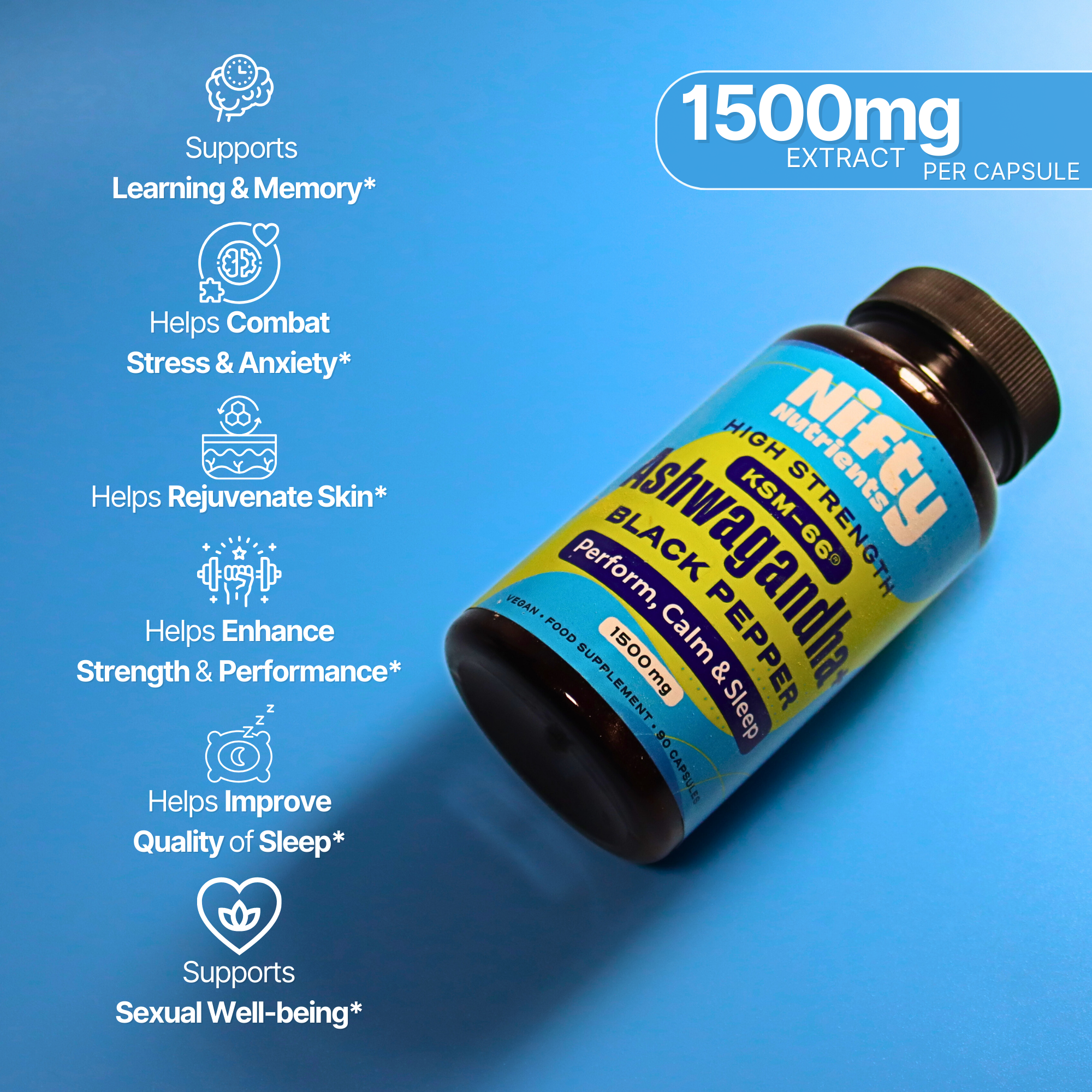 High Strength Ashwagandha + Black Pepper