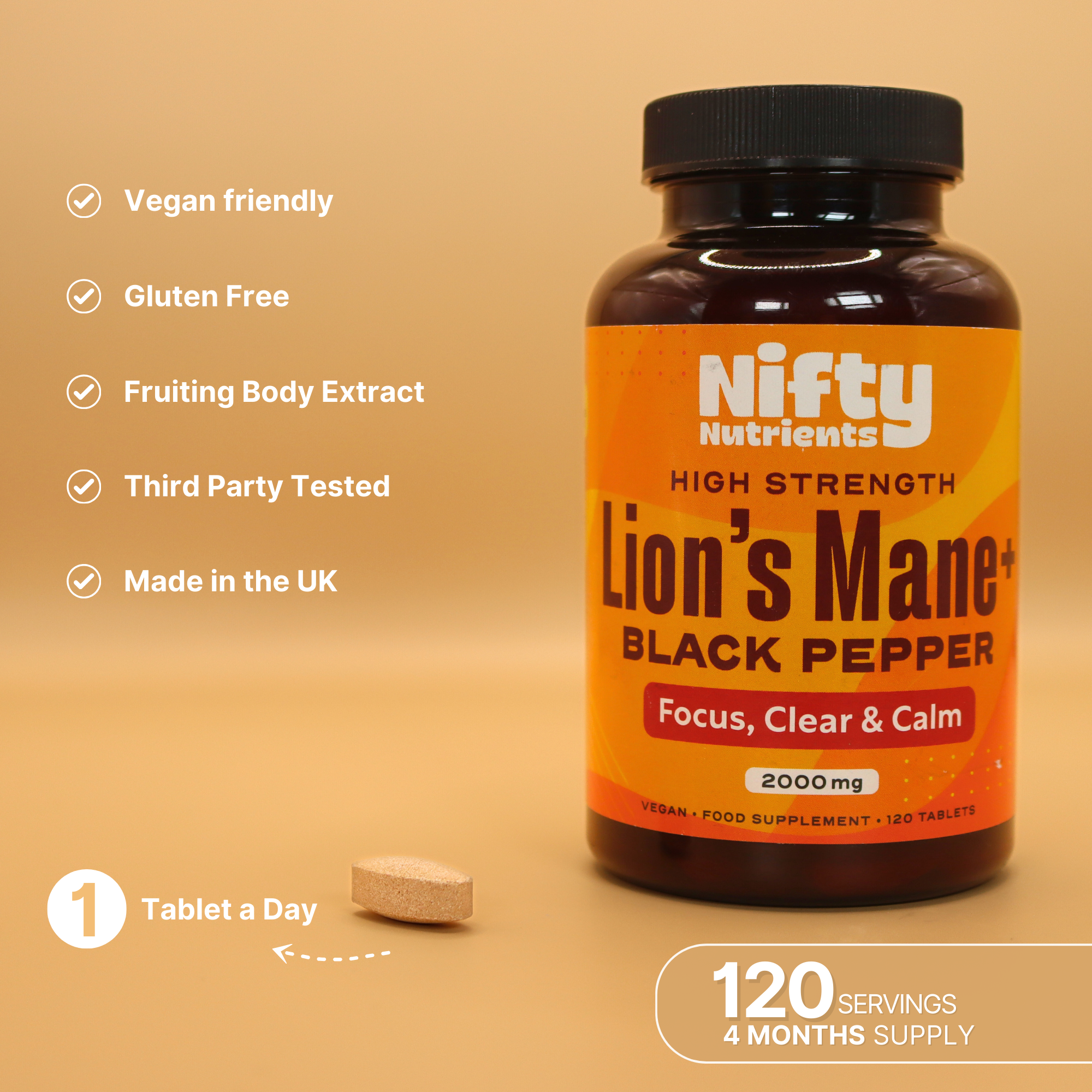 High Strength Lion's Mane + Black Pepper