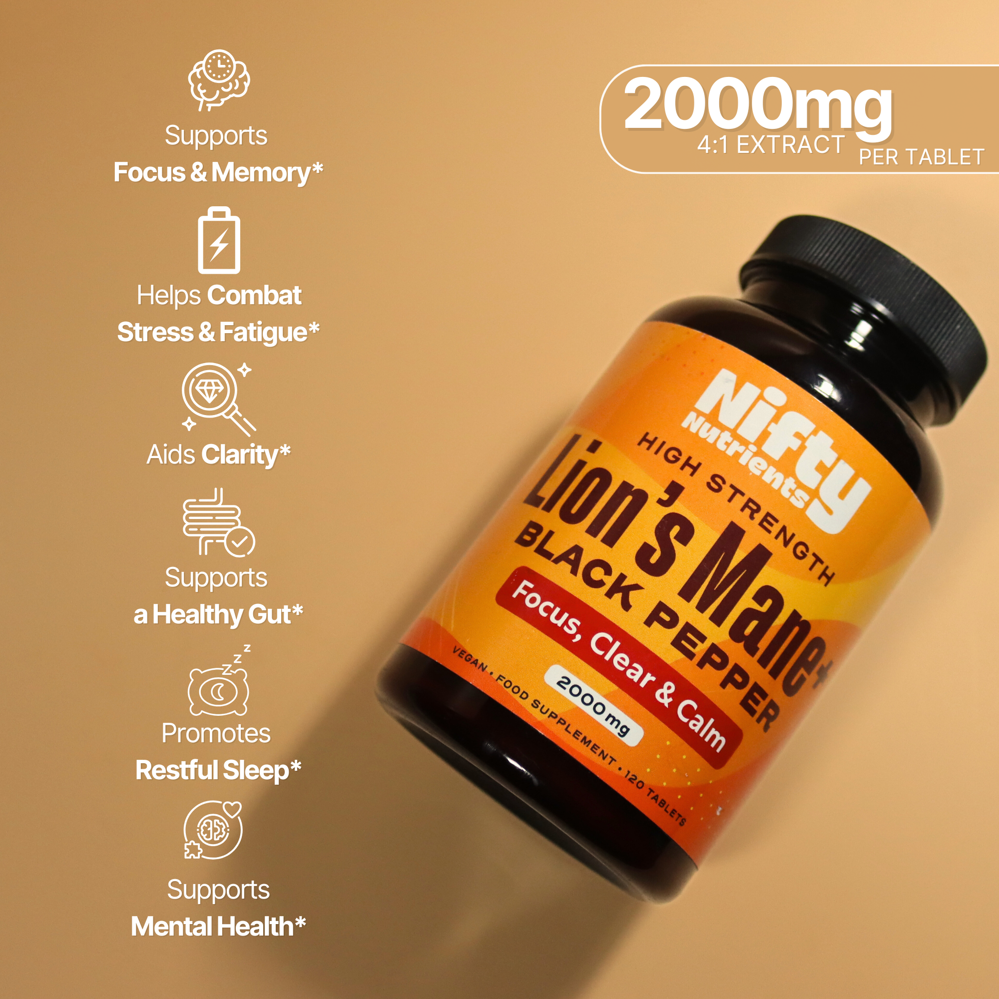 High Strength Lion's Mane + Black Pepper